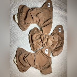 3 GroVia Newborn AIO Buttah Diapers - Clay